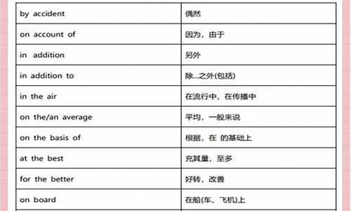 高考完型词组,高考英语完型词组