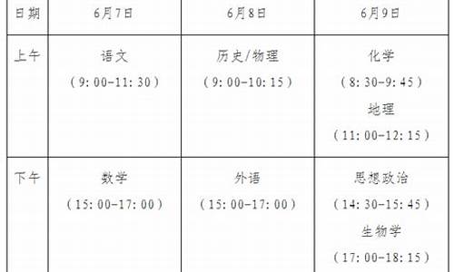 湖北高考的具体时间-湖北高考具体时间安排表